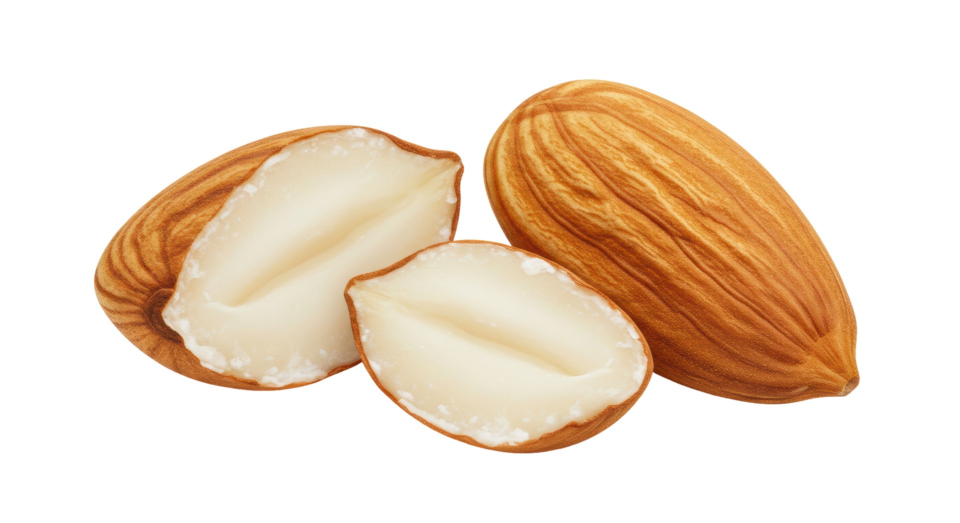 The Almond Secret - Isolated Whole and Halved Almond Nuts - Shane Dean discusses the Almond Secret in his talks and upcoming book